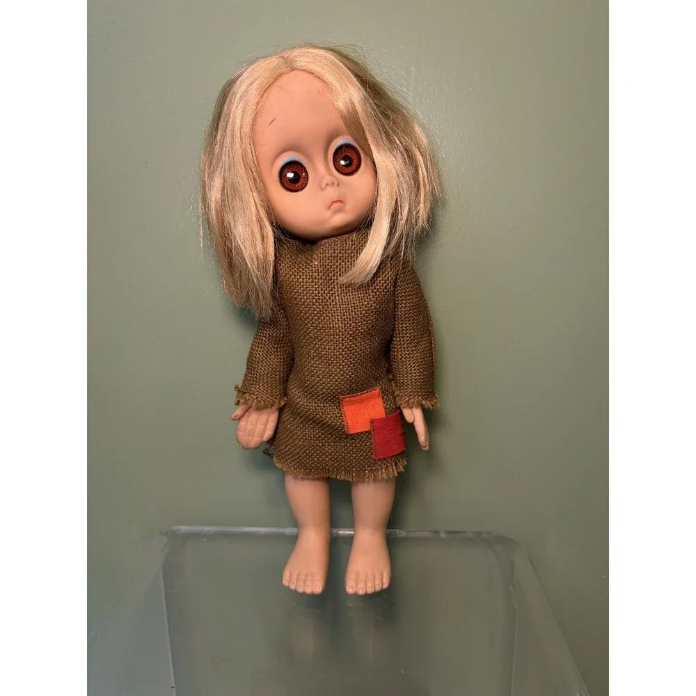 Little Miss No Name Doll Burlap Dress Vintage 1965 Hasbro Excellent Condition!